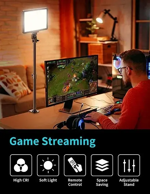 Светодиодная панель Ulanzi L25, 12.6” 216 LED + 25 Вт настольная стойка 54 см [76826] - фото 3