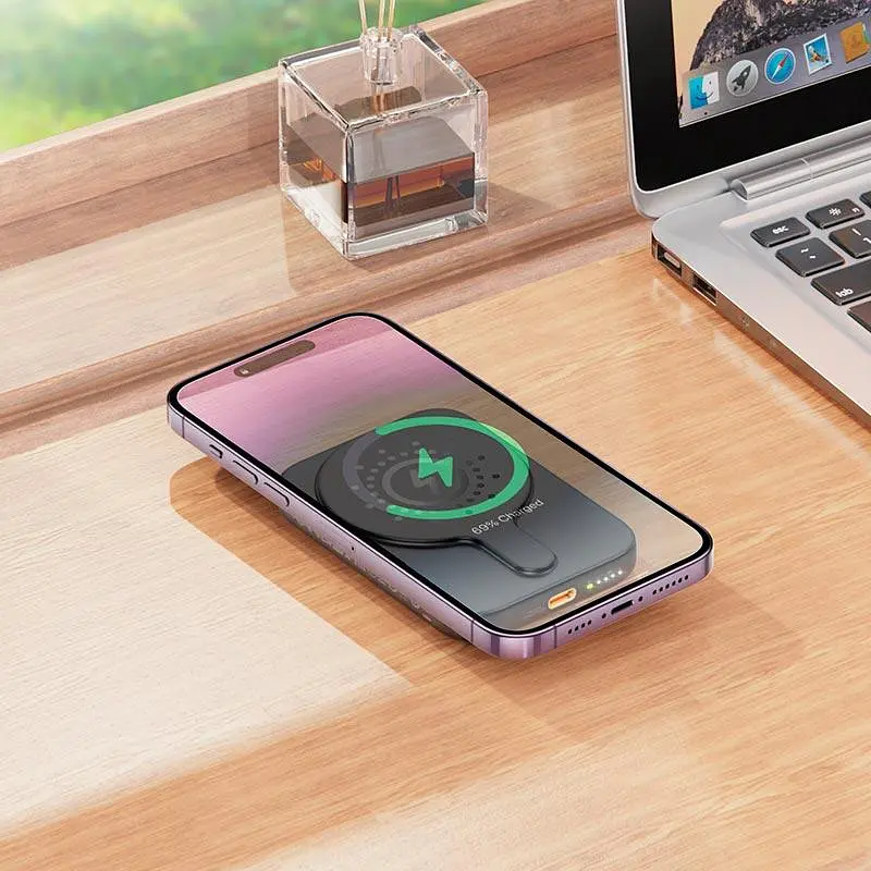 Внешний аккумулятор магнитный Hoco Esteem magnetic power bank J117 5000mAh magsafe - фото 2