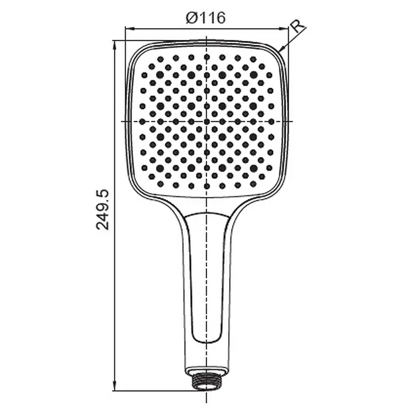 Ручний душ Koer KP-0402-03 3 функції KR4987, Білий матовий - фото 2