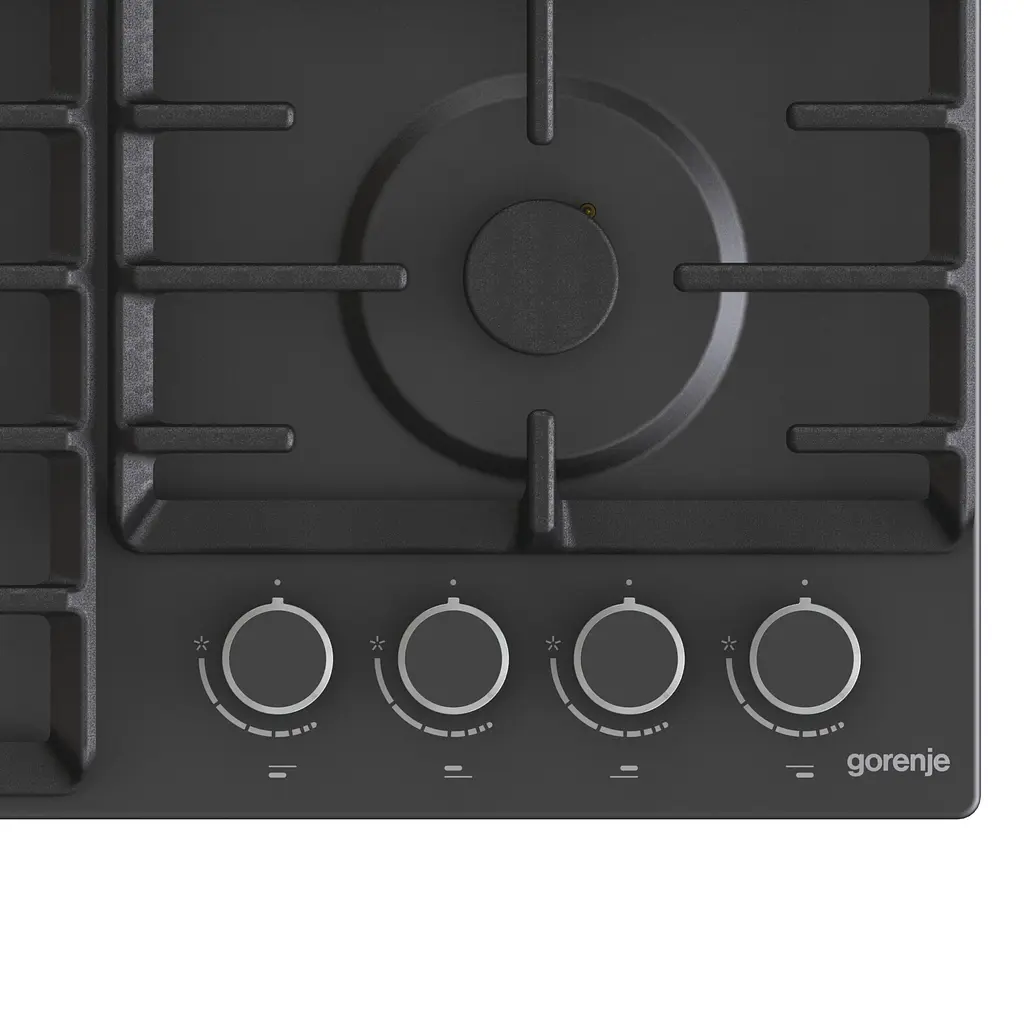 Варильна поверхня Gorenje газова, 60см, чавун, чорний - фото 2
