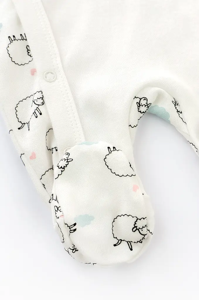 Комбінезон бавовняний для немовлят на кнопках Cute Lamb - фото 5