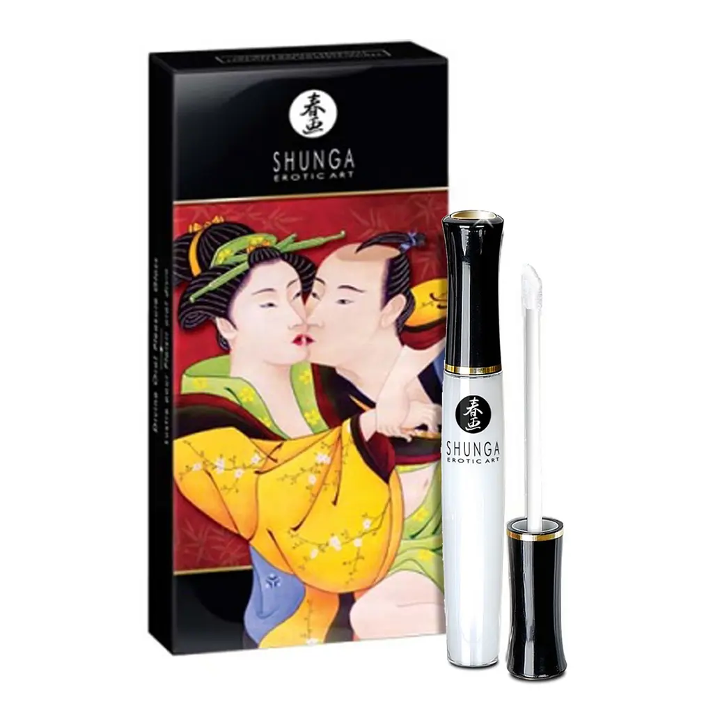 Стимулюючий блиск для губ Shunga LIPGLOSS - Sparkling Strawberry Wine (10 мл), ефект поколювання Shunga SO2554 98032