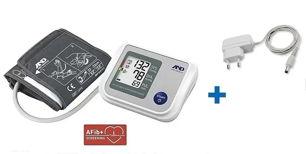 Тонометр AND UA-767s AFIB+ с адаптером автоматический на плечо - фото 2