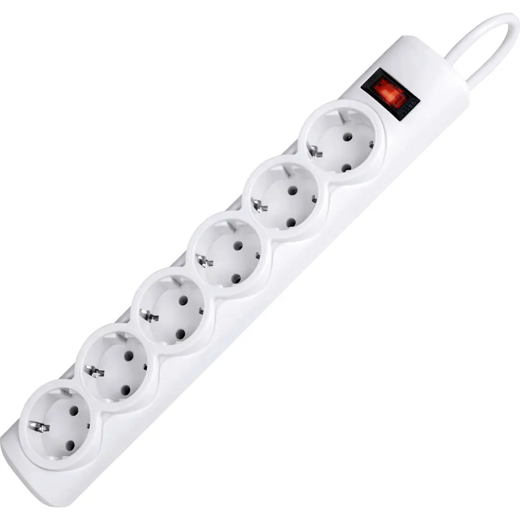 Мережевий фільтр Power filtr 1.8м Defender DFS151, 6 розеток, білий (994890) - фото 4