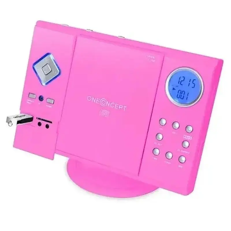 Стереосистема OneConcept V-12 MP3 CD плеєр USB SD AUX (10009511) Рожевий - фото 3