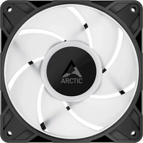 Вентилятор 120 мм, Arctic P12 Pro A-RGB, Black, 120х120х25 мм, ARGB підсвічування, 600-3000 об/хв, 4-pin (PWM, 40 см) / 3-pin (ARGB, 40 см), гідравлічний підшипник (ACFAN00309A) - фото 3