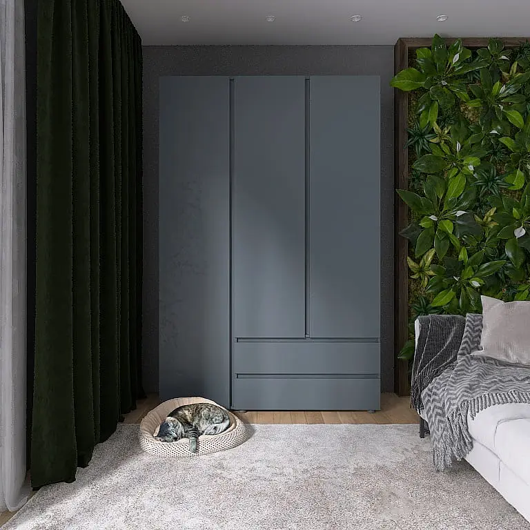 Шкаф трехдверный Эверест ШЛ-3 Лайт Графит (EVR-4913) - фото 2