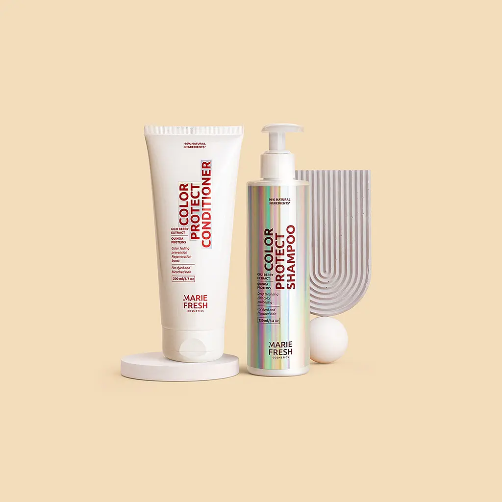 Набор шампунь и кондиционер для волос Marie Fresh Cosmetics Color Protect для окрашенных волос 2 шт. - фото 4