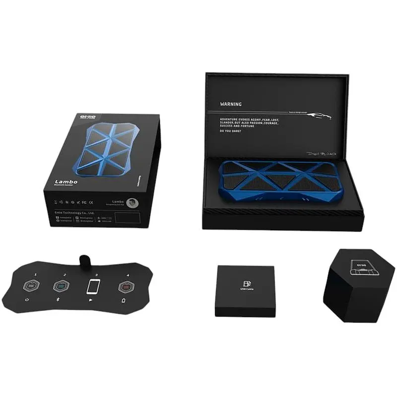 Портативна акустика EMIE Lambo bluetooth speaker Blue - фото 7