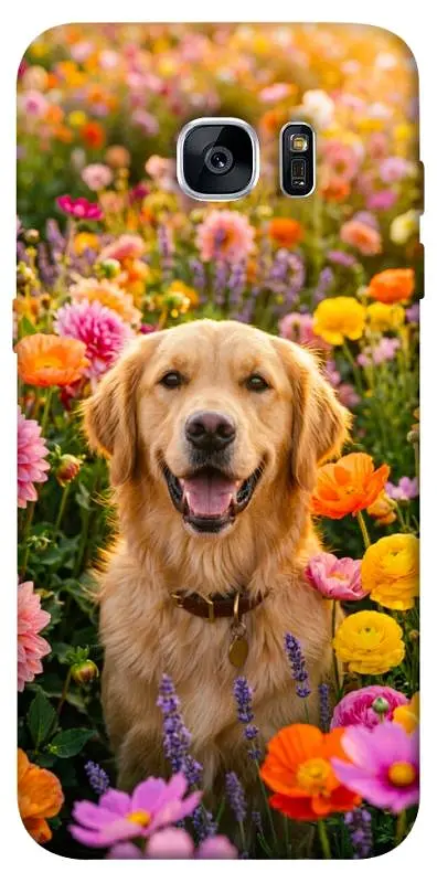TPU чохол Demsky Flowery labrador для Samsung G935F Galaxy S7 Edge