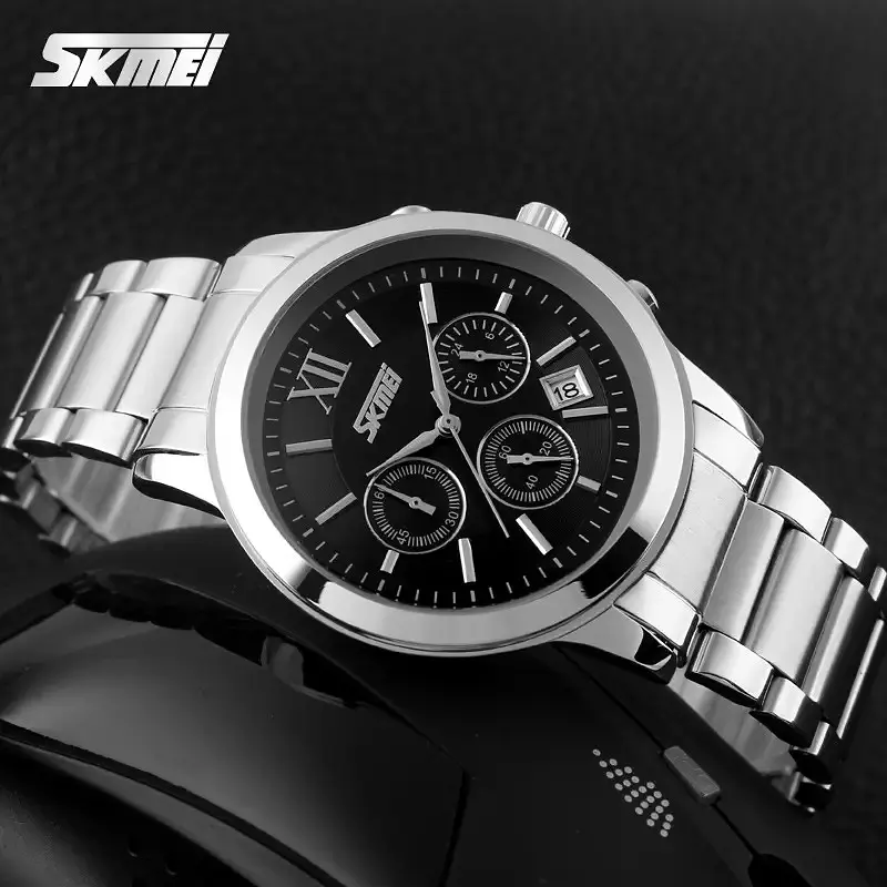 Чоловічий наручний годинник Skmei Tandem 9097 Чорний - фото 4