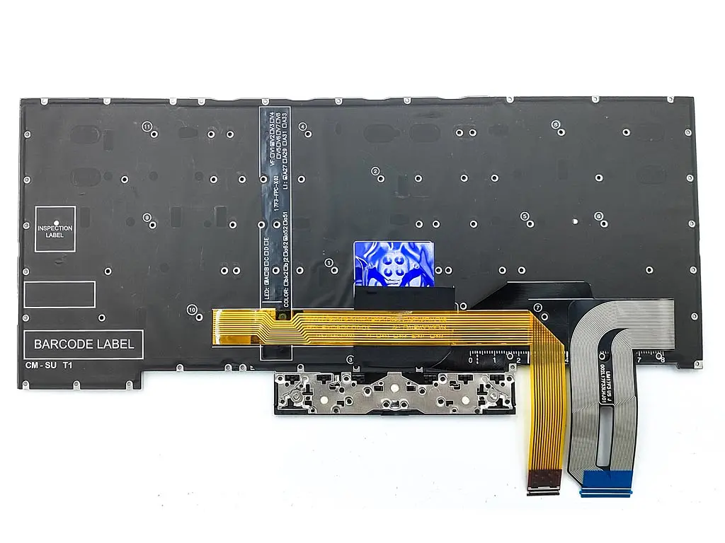 Клавіатура для Lenovo ThinkPad T490s T495s X1 Extreme Gen 1/2, P1 Gen 1/2 (RU Black з підсвічуванням) - фото 2