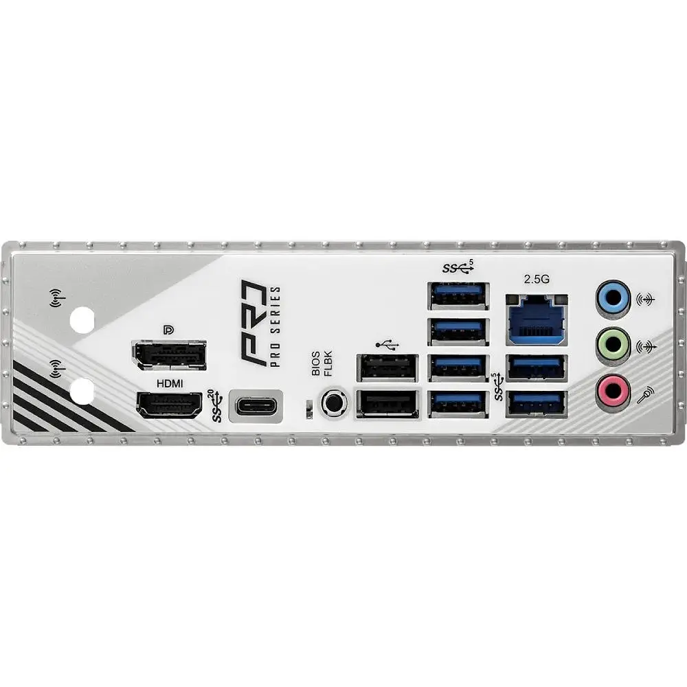 Материнська плата AsRock B860 Pro RS (1851/B860, 4xDDR5, 2xPCIex16, HDMI/DP, 4xSATA, 3xM.2, 2.5Glan, 7.1ch, ATX) - фото 4