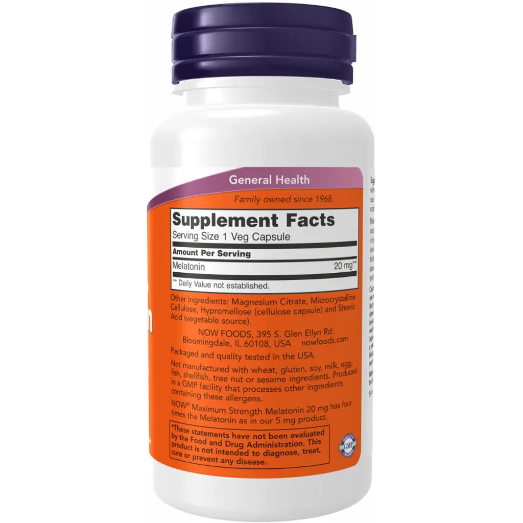 Мелатонин Now Foods 20 мг 90 капсул - фото 2