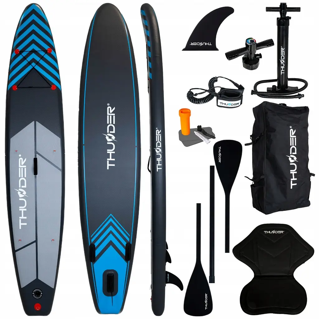 Надувна SUP дошка THUNDER Steel 365 см із веслом Blue