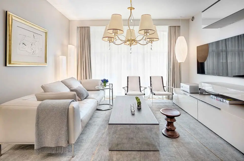 Люстра подвесная Brille прованс с абажуром в спальню E27 60W G (BKL-648S/5) - фото 4