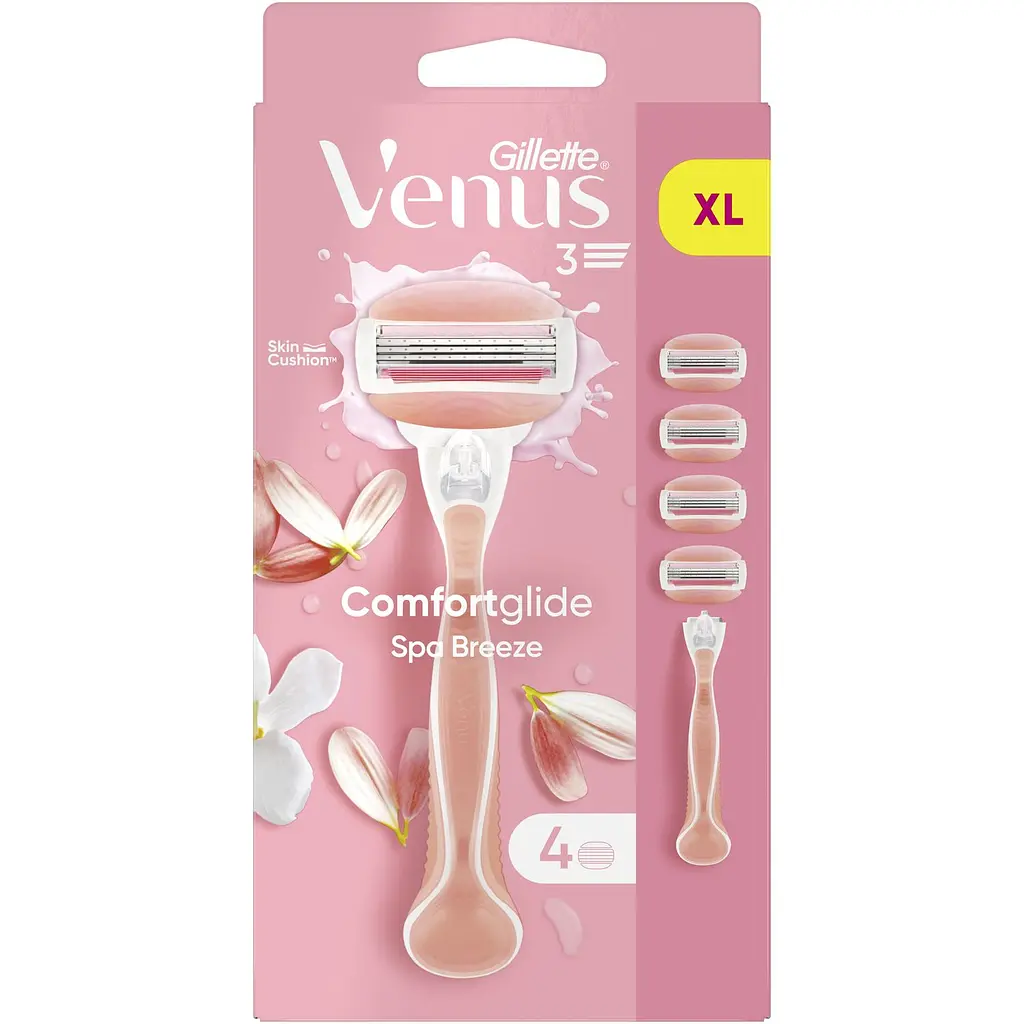 Станок для бритья Gillette Venus Comfortglide Spa Breeze с 4 сменными картриджами - фото 2