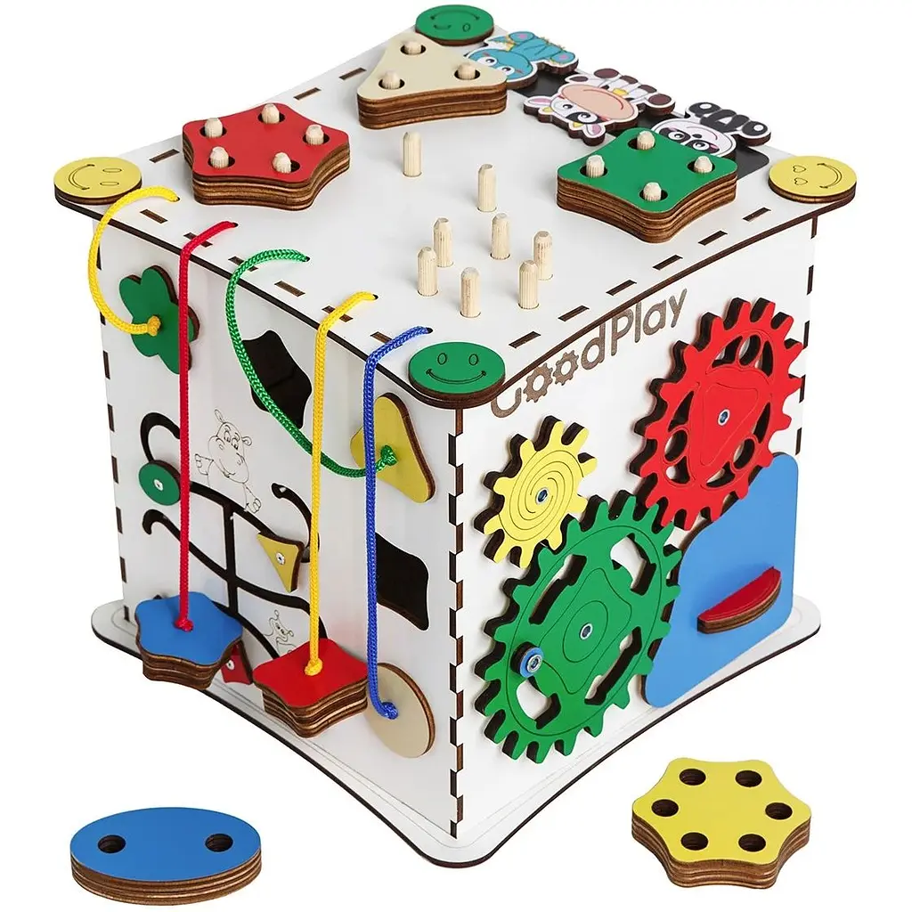 Бизикуб GoodPlay развивающий 25х25х25 см (K008) - фото 5