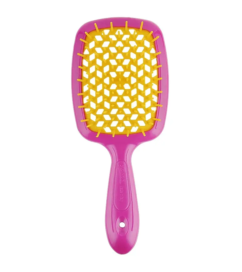 Гребінець SUPER BRUSH Рожевий з жовтим Janeke