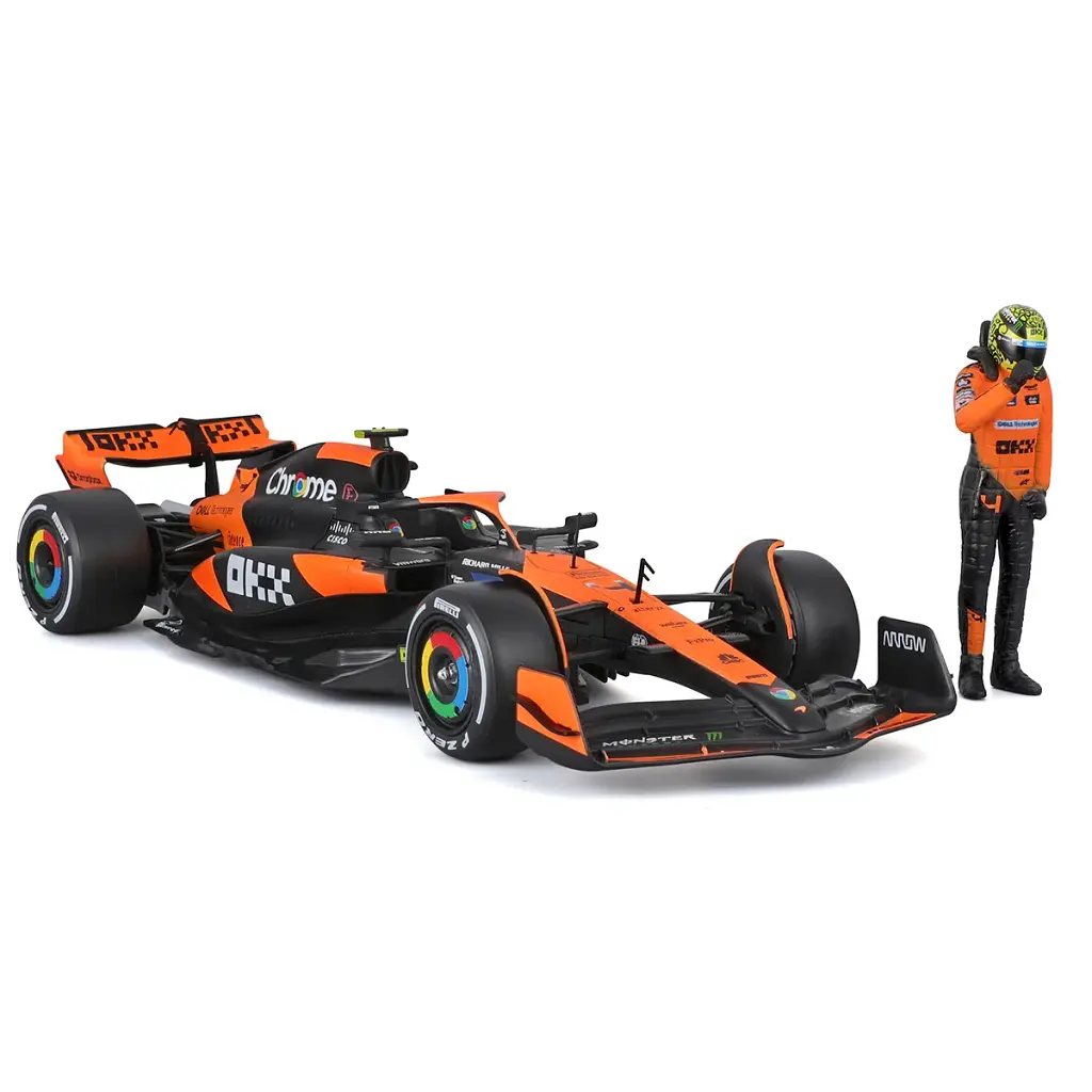 Масштабна модель автомобіля Bburago Автомодель з фігуркою - McLaren MCL38, 1:24 (18-28040) - фото 8