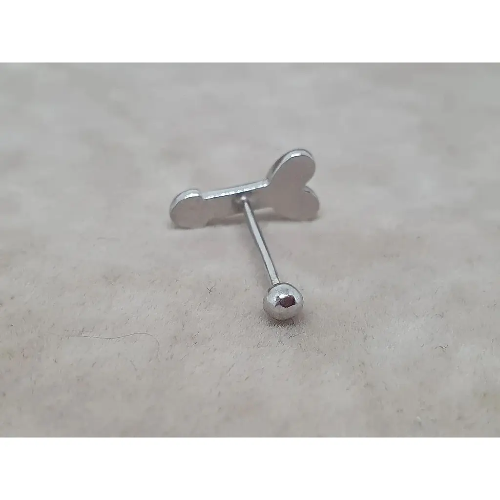 Срібна сережка для пірсингу язика Ірій. 6040 - фото 3