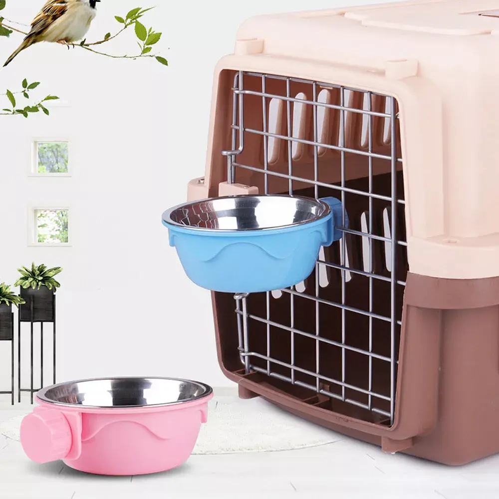 Миска з кріпленням до клітки/вольєру Derby Fixable Pet Bowl, M Рожевий - фото 3