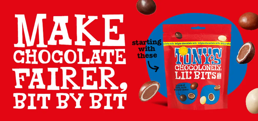 Драже Tony's Chocolonely Lil' Bits потрійний шоколадний мікс 113г - фото 6