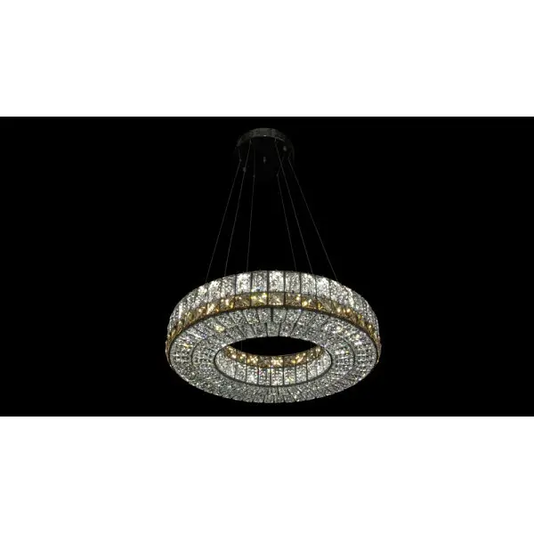 Люстра светильники потолочне светодиодные лед з кришталем 8005-500 Ring - фото 4