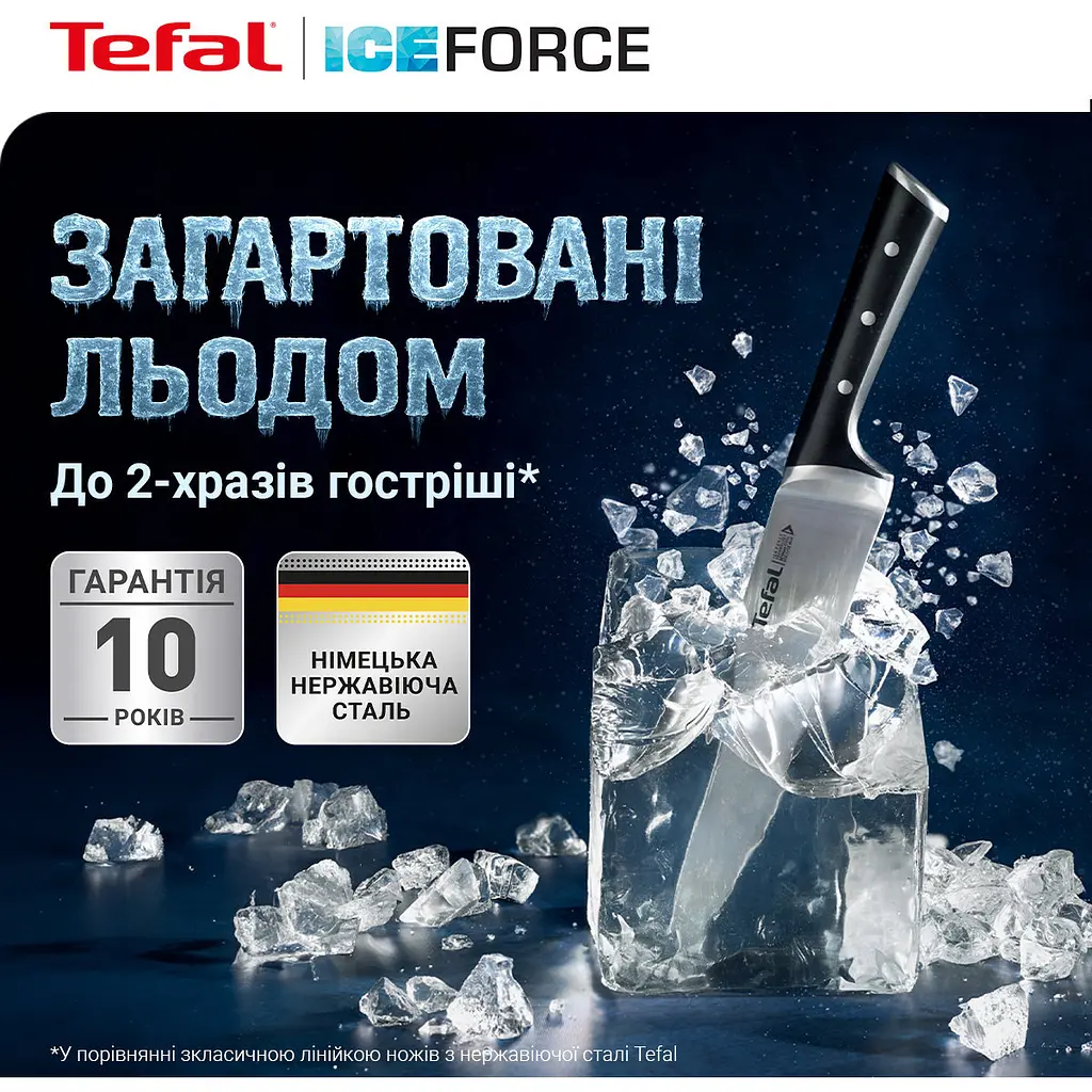 Кухонный нож шеф-повара Tefal Ice Force 15 см (K2320324) - фото 7