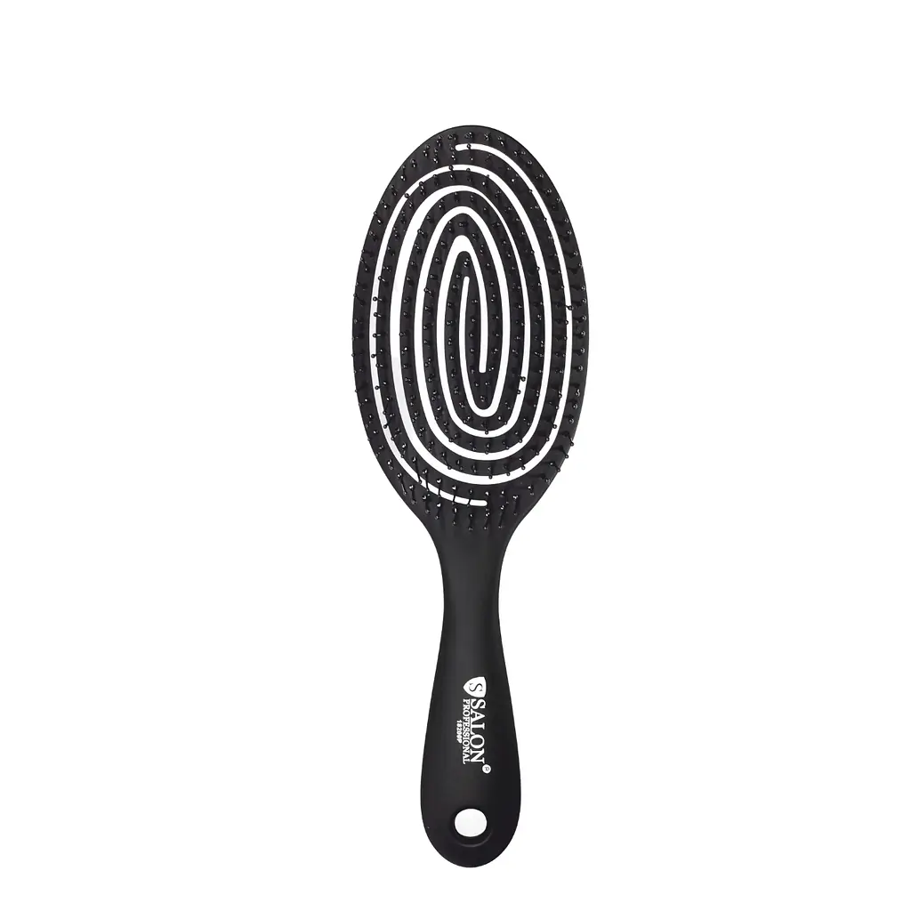 Щітка для волосся масажна продувна скелетна Salon Professional 18200P SL, чорна