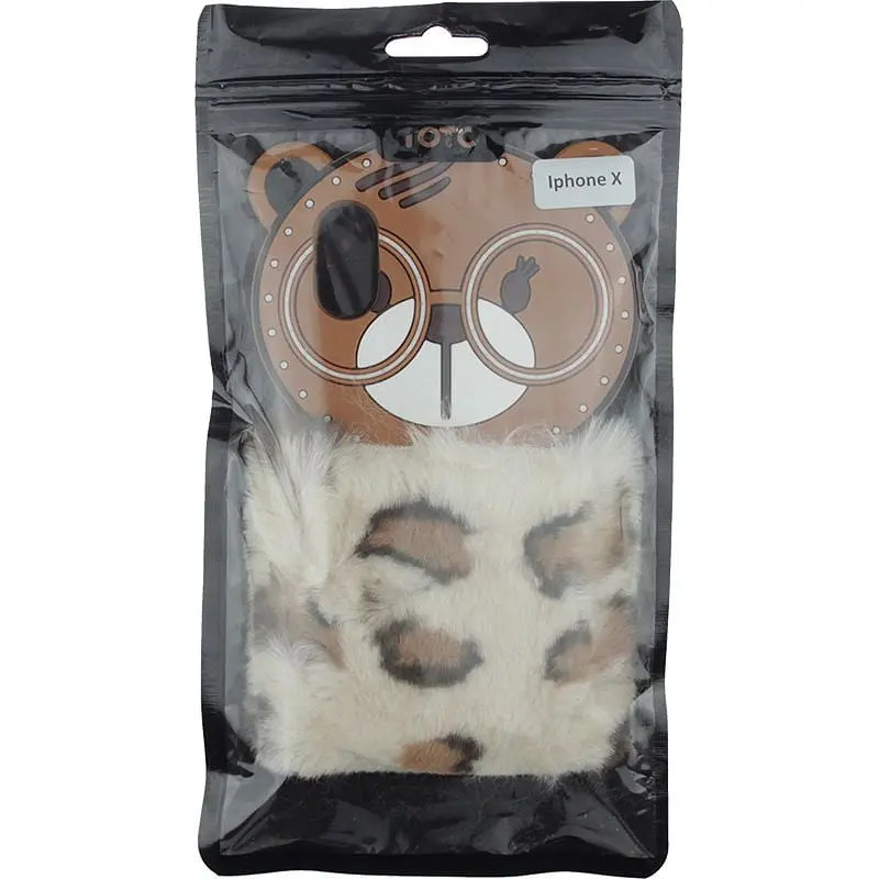 Чохол-накладка Toto TPU Fluffy Case IPhone X Bear Brown - фото 2