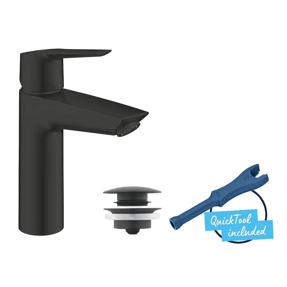 Смеситель для раковины Grohe QuickFix Start M-Size 235752432, Черный матовый - фото 6