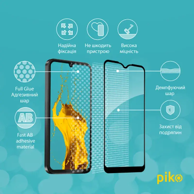 Скло захисне Piko Full Glue Samsung A15 Black (1283126583070) - фото 3