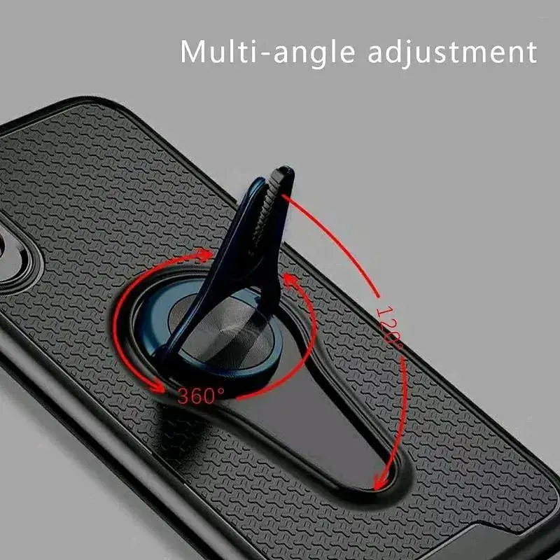 Чехол-накладка Hoco Car Mount с магнитом+держателем для iPhone X iPhone XS Black/violet - фото 4