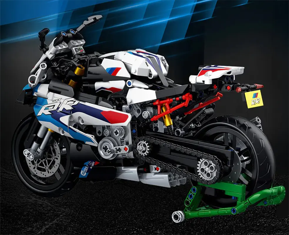 Конструктор Гоночный Мотоцикл 912 элементов Ramiz - фото 6