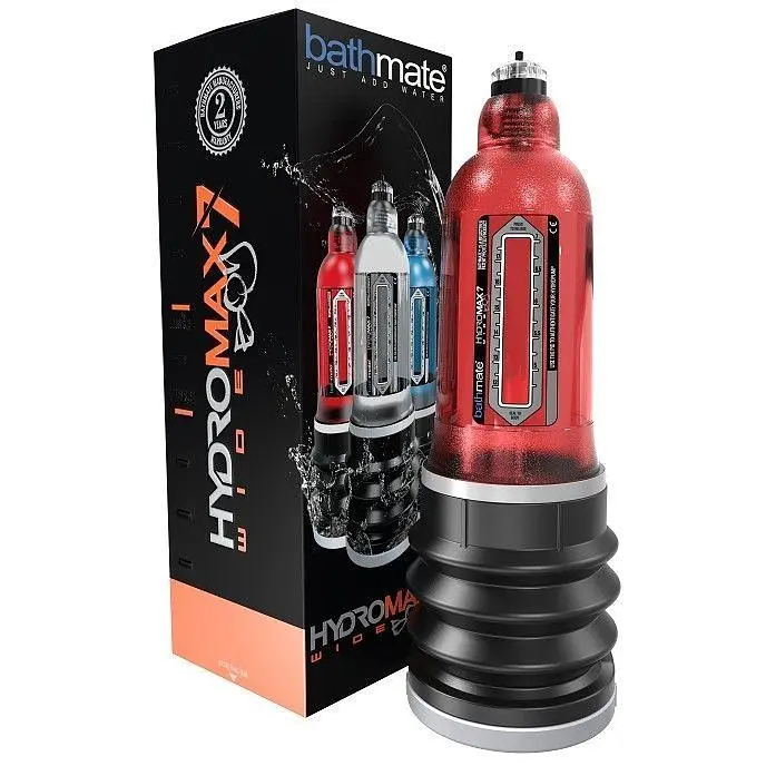 Гидропомпа Bathmate Hydromax 7 Wide Boy для увеличения члена 26х7 см красная - фото 5