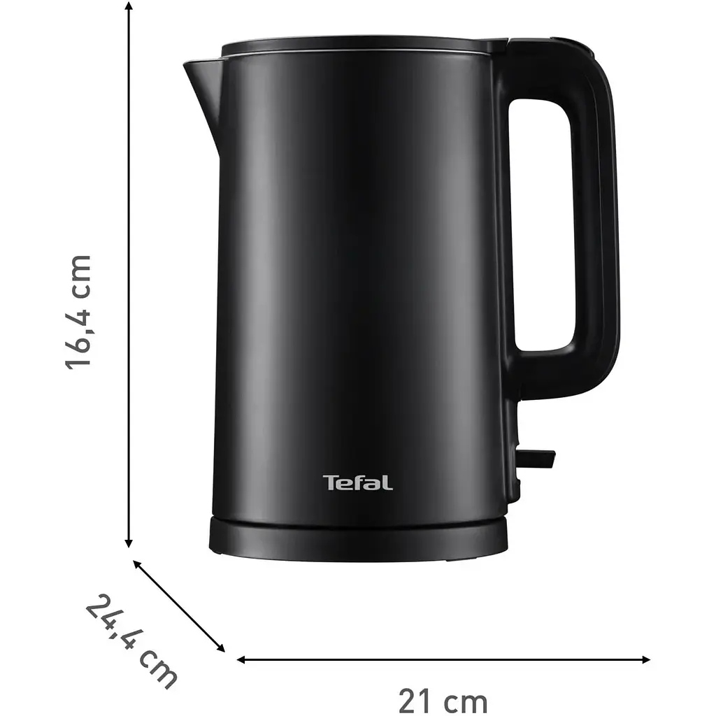 Електрочайник Tefal Thermo Protect 1.5 л пластик нержавіюча сталь чорний (KO1408E0) - фото 2