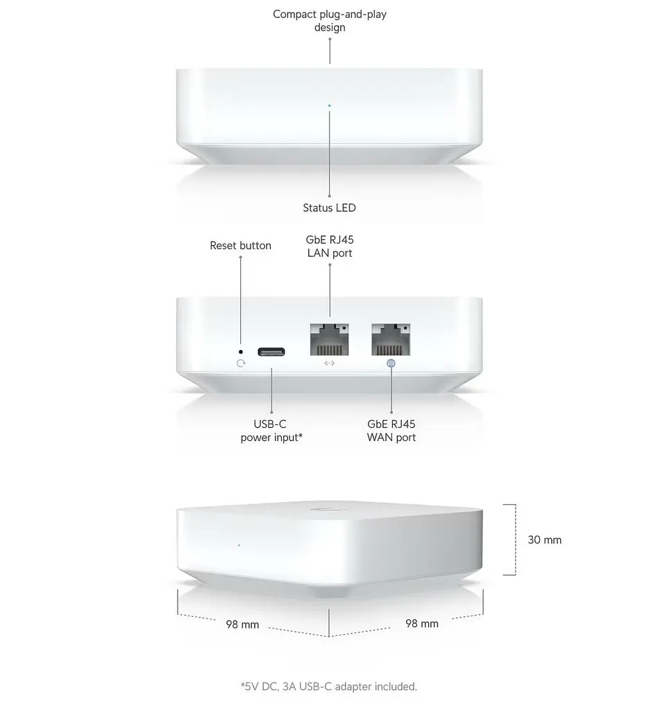 Маршрутизатор Ubiquiti Unifi Gateway Lite (UXG-Lite) - фото 2