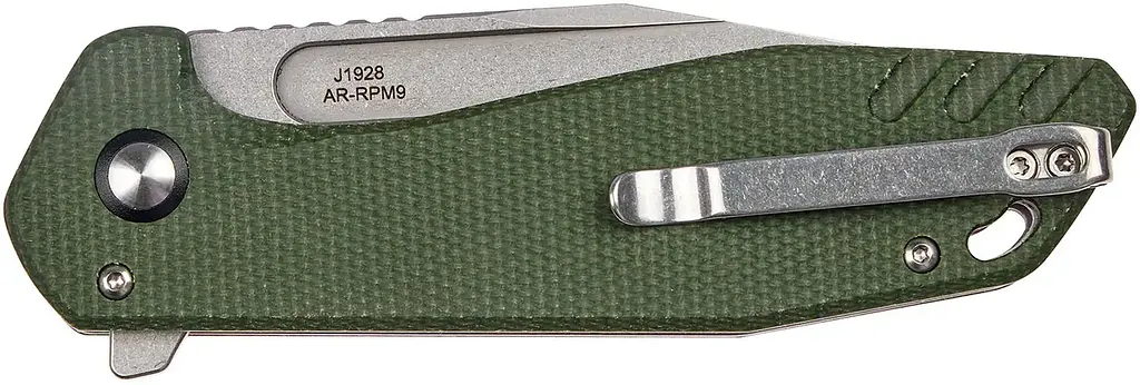 Ніж CJRB Riff SW, AR-RPM9 Steel, Micarta зелений - фото 4
