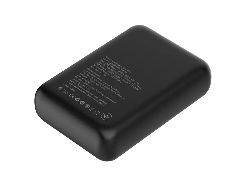 Зовнішній акумулятор (Power Bank) ATRIA WPD-P92 20000mAh Black - фото 3