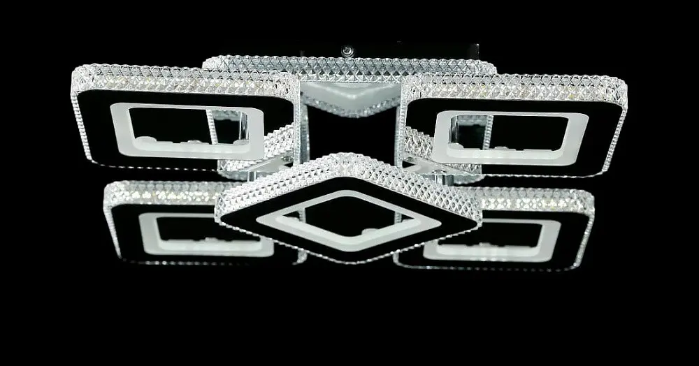 Сучасна стельова LED-люстра LT8010/4+1 LED (CH) - хром, 288 Вт, діаметр 60 см, від 14 до 20 м2 - фото 3