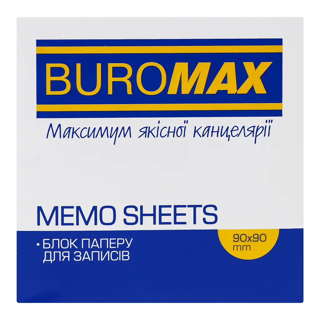 Блок паперу для нотаток Buromax проклеєний 90х90х50 мм білий (BM.2214) - фото 2