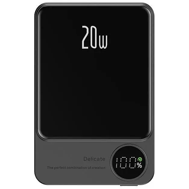 Повербанк MagSafe Power Bank Q9 з бездротовою зарядкою для iPhone 10000 mAh 20W Black - фото 2