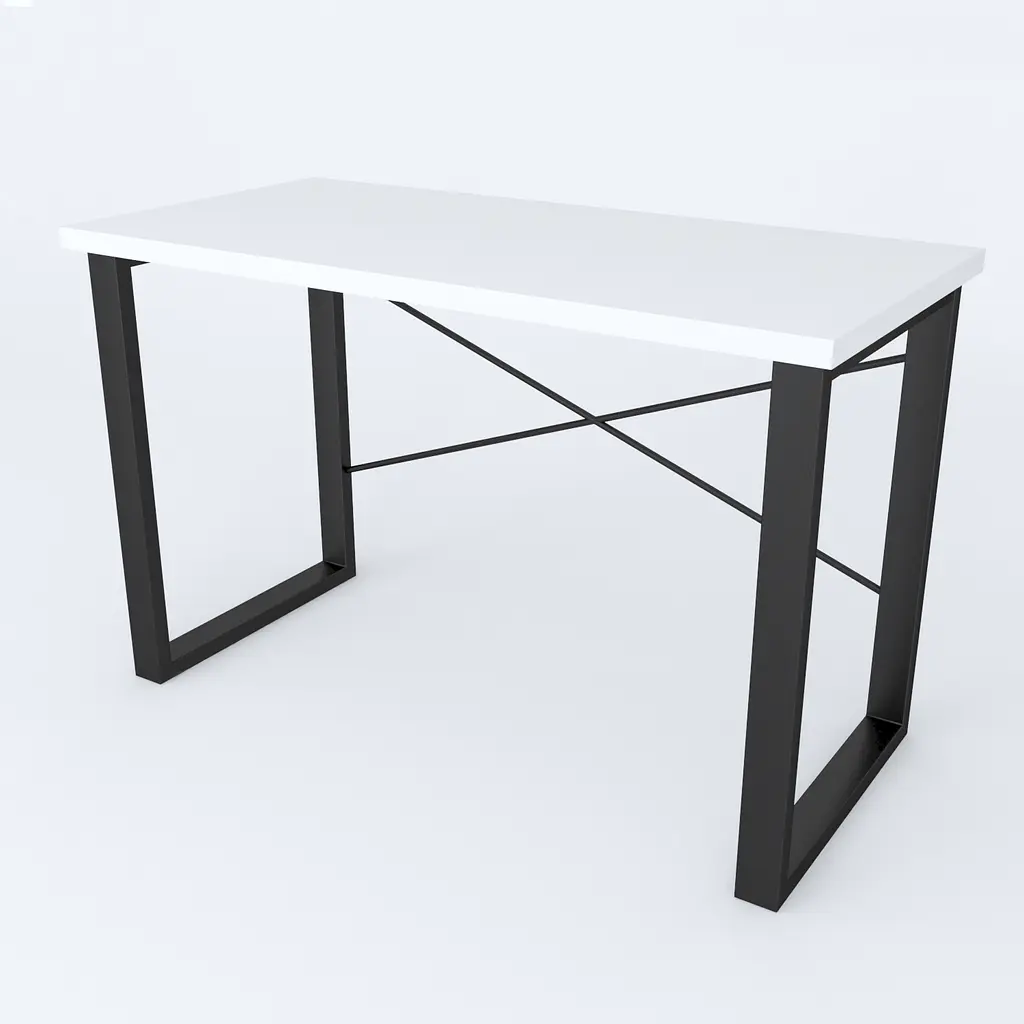 Письмовий стіл Ferrum-decor Драйв 750x1200x600 Чорний метал ДСП Біле 32 мм (FRD-103317) - фото 4