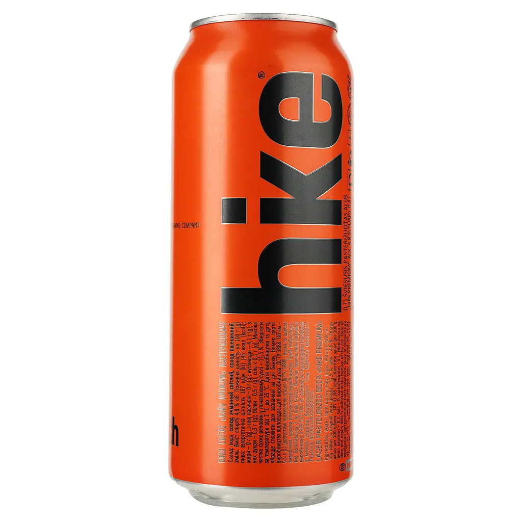 Упаковка пива Hike Premium светлое 4.8% 12 л (0.5 л х 24 шт.) ж/б - фото 3