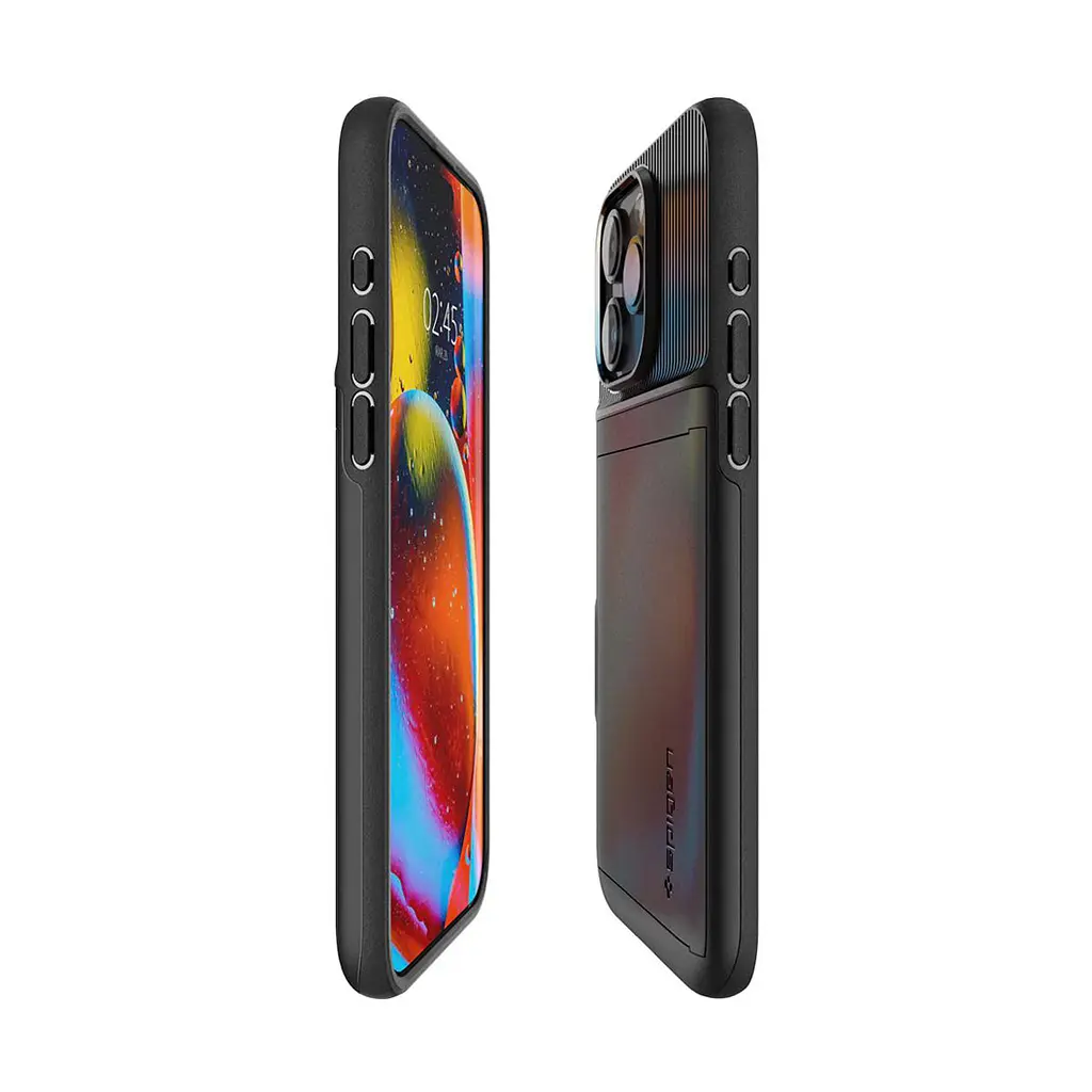 Чехол Spigen Slim Armor CS для iPhone 15 Pro Max Black (ACS06589) + защитное стекло - фото 5