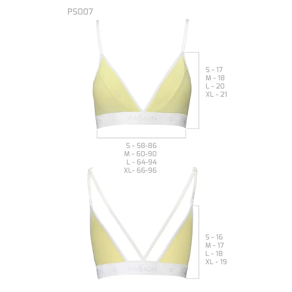 Спортивний топ з подвійними бретелями Passion PS007 TOP S, yellow - фото 5