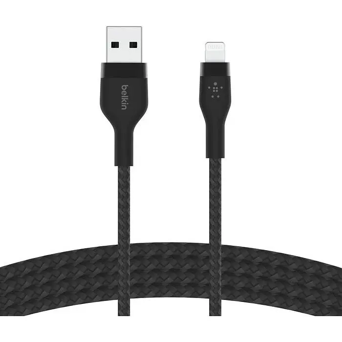 Кабель Belkin Boost Up Charge Pro Flex USB-A to Lightning 1m Black (CAA010BT1MBK) [158809] - фото 3