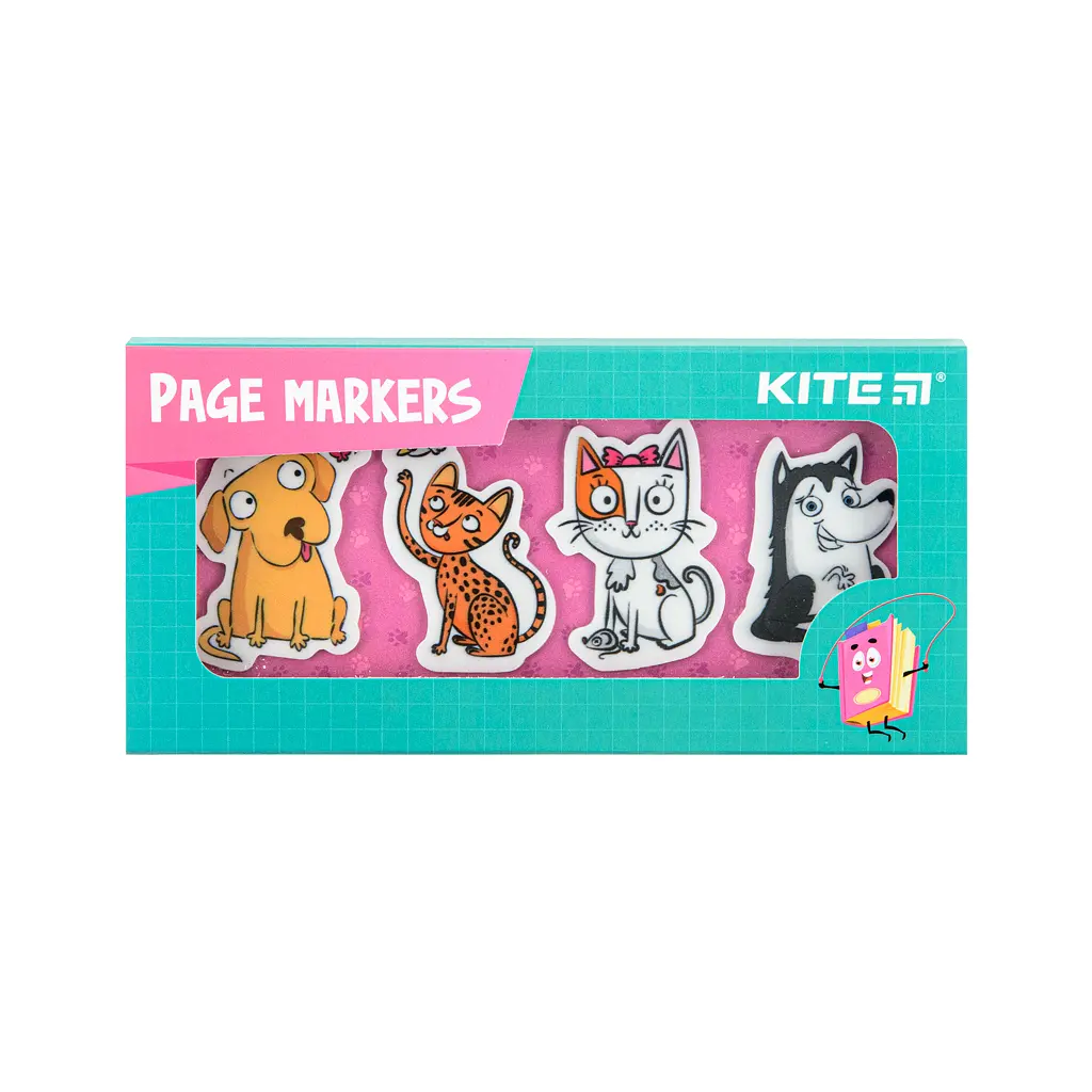Закладки для книг Kite пластикові Pets 4x20 шт, 35х50 мм (K22-479-5) - фото 2