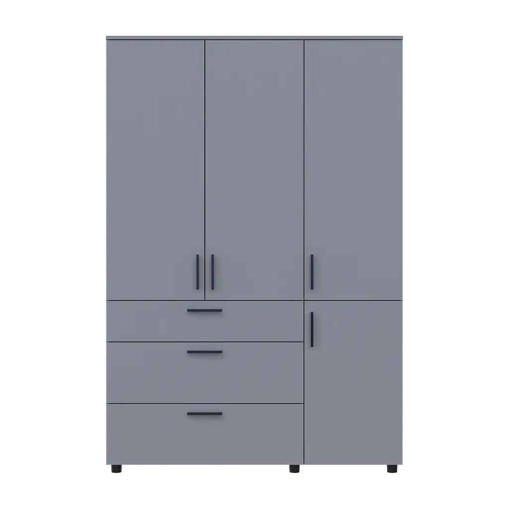 Шафа для одягу Doros Торн Сірий 3 ДСП/3Ш (полиці) 135х51.6х200 (44900490) - фото 9